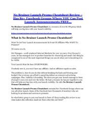 No Brainer Launch Promo Cheatsheet Review-$32,400 bonus & discount