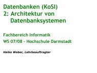 2. Architektur von Datenbanken - Heiko Weber, Lehrbeauftragter