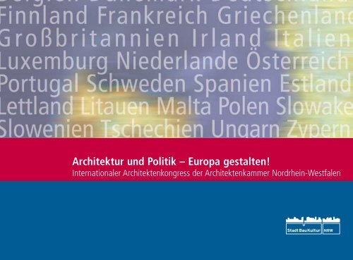 Architektur und Politik - Landesinitiative StadtBauKultur NRW