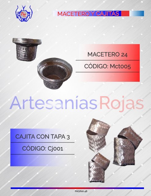 Catálogo Artesanías Rojas