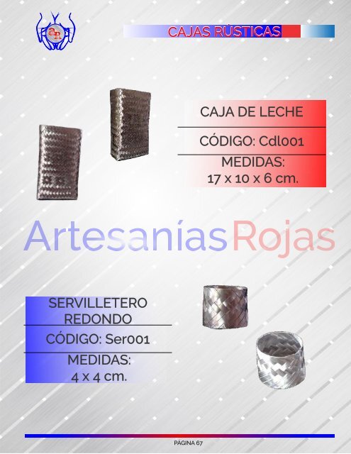 Catálogo Artesanías Rojas