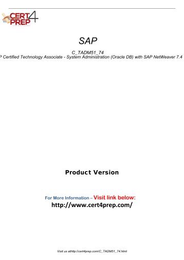 C_TADM51_74 Certification Guides