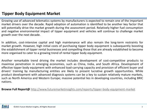 Tipper Body Equipment Market