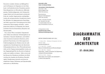 Diagrammatik Der architektur - Internationales Kolleg Morphomata ...