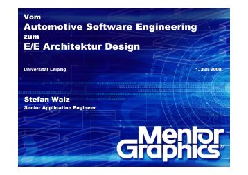 Automotive Software Engineering E/E Architektur Design