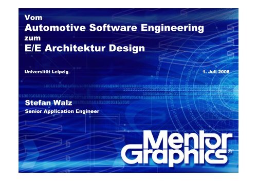 Automotive Software Engineering E/E Architektur Design