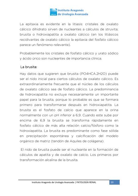 Dihidrato calcico calculos oxalato
