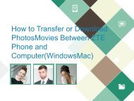 How to Transfer or Download PhotosMovies Between ZTE Phone and Computer(WindowsMac)