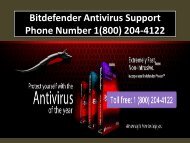 Bitdefender Antivirus Support Phone Number 1(800) 204-4122