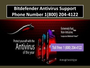 Bitdefender Antivirus Support Phone Number 1(800) 204-4122
