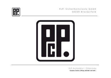 PcP. Sicherheitsroste GmbH 58339 Breckerfeld 58339 Breckerfeld ...