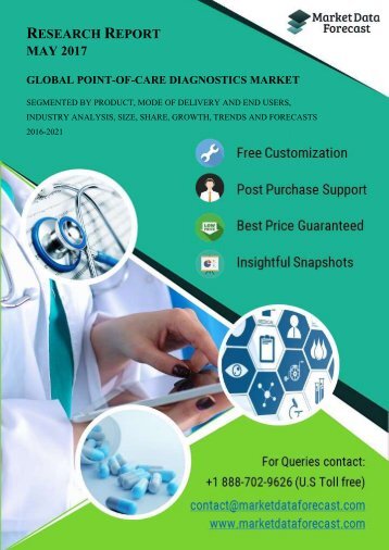Global Point-of-care Diagnostics Market Poised to reach USD 30.01 bn by 2021