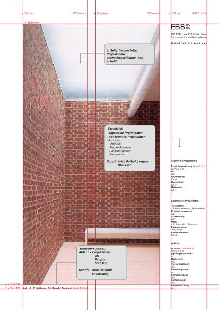 linke Seite - Lehrstuhl für Baukonstruktion und Baustoffkunde - TUM