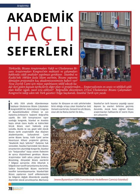 İSTANBUL TARİH DERGİSİ