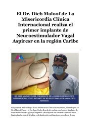 El Dr. Dieb Maloof de La Misericordia Clinica Internacional realiza el primer implante de Neuroestimulador Vagal Aspiresr en la Region Caribe
