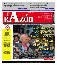 Diario La Razón viernes 26 de mayo de 2017