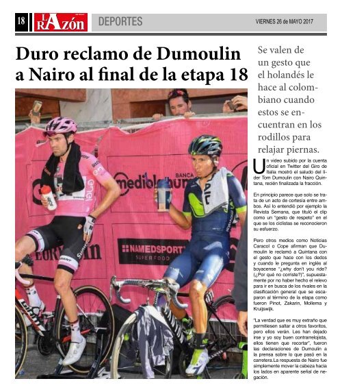 Diario La Razón viernes 26 de mayo de 2017