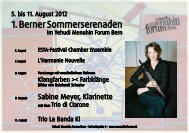 1. Berner Sommerserenaden - Yehudi Menuhin Forum Bern