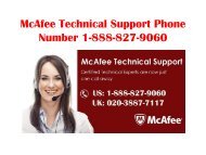 McAfee Technical Support Phone Number 1-888-827-9060