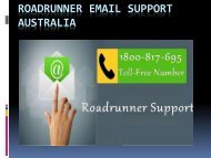 Roadrunner Email Support Number  1800-817-695