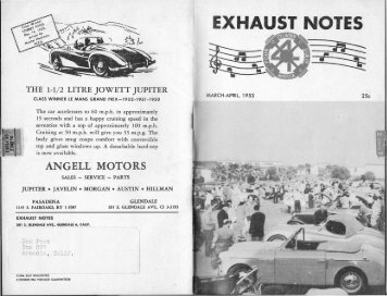 EXHAUST NOTES - four cylinder club history