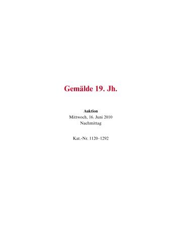 Gemälde 19. Jh. - Galerie Fischer Auktionen AG