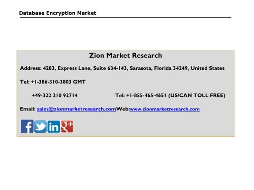 Global Database Encryption Market, 2016–2024