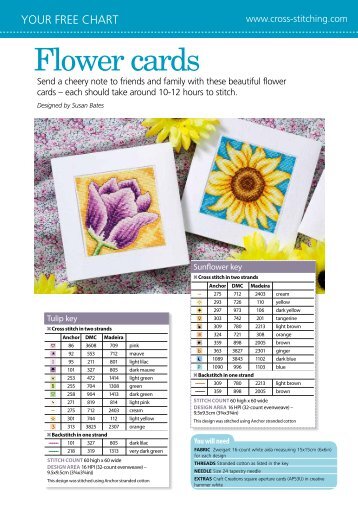 Flower cards chart