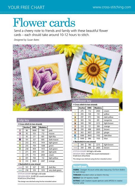 Flower cards chart