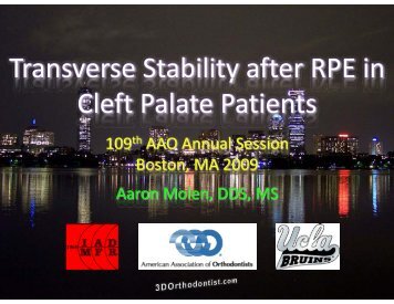 Transverse Stability after RPE in y Cleft Palate Patients