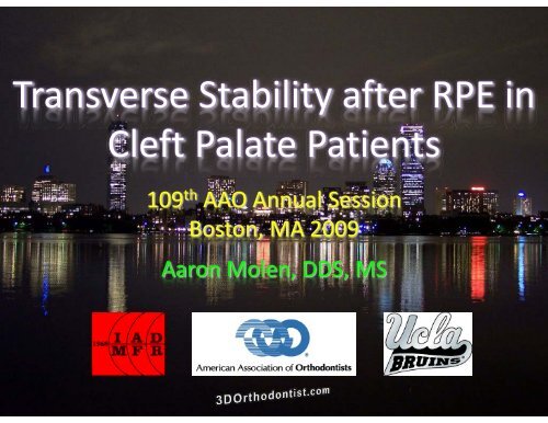 Transverse Stability after RPE in y Cleft Palate Patients