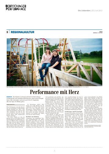 Performance mit Herz - Bertschinger Performance