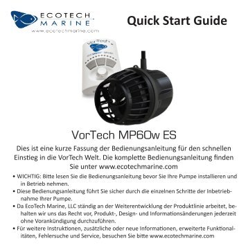 Quick Start Guide - EcoTech Marine