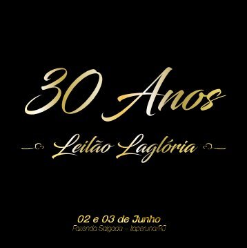 CATALOGO  2 Leilão 30 anos Lagloria - FINAL