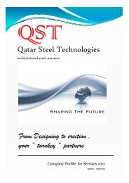 Qatar Steel Technologies From Designing to erection , your “ turnkey ...