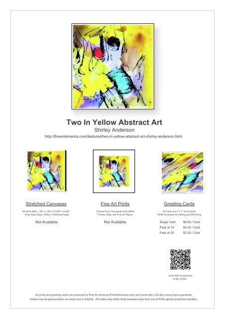 TWO IN YELLOW ABSTRACT ART