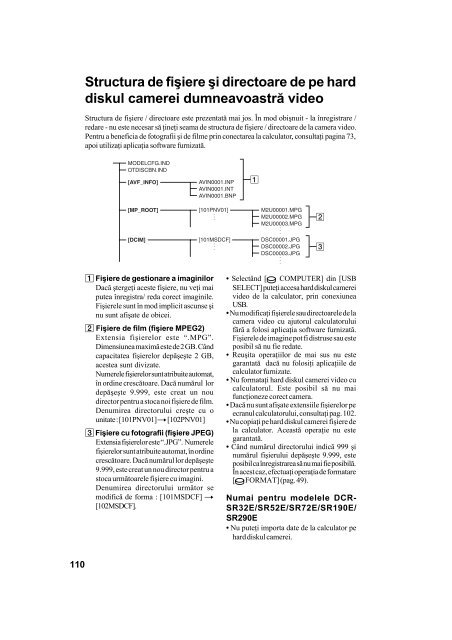 Sony DCR-SR32E - DCR-SR32E Mode d'emploi Roumain