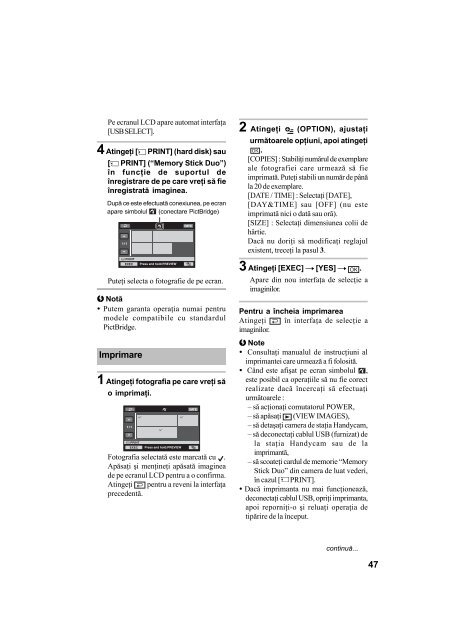 Sony DCR-SR32E - DCR-SR32E Mode d'emploi Roumain