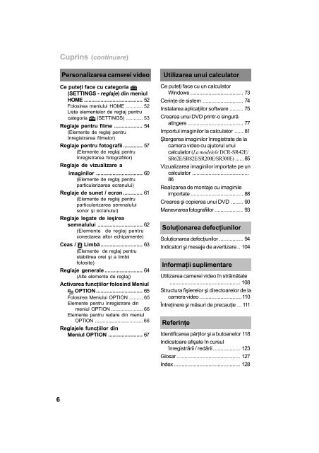 Sony DCR-SR32E - DCR-SR32E Mode d'emploi Roumain