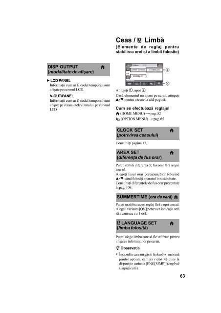 Sony DCR-SR32E - DCR-SR32E Mode d'emploi Roumain