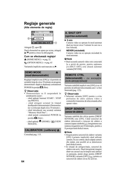 Sony DCR-SR32E - DCR-SR32E Mode d'emploi Roumain