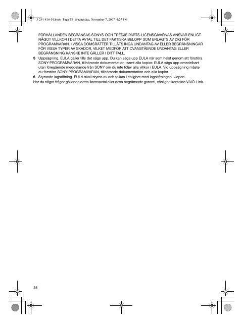 Sony VGN-FZ31E - VGN-FZ31E Documents de garantie Finlandais