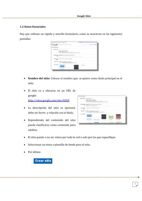 manual de google sites