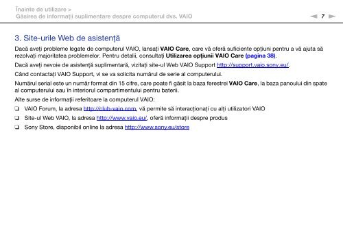 Sony VPCSB2L1E - VPCSB2L1E Mode d'emploi Roumain