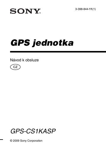 Sony GPS-CS1KASP - GPS-CS1KASP Istruzioni per l'uso Ceco