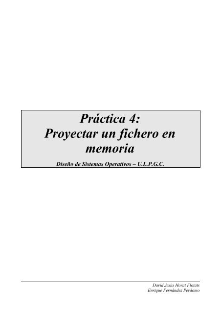 Práctica 4: Proyectar un fichero en memoria - David Horat