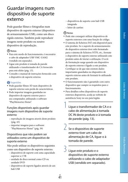 Sony DEV-50V - DEV-50V Guide pratique Portugais