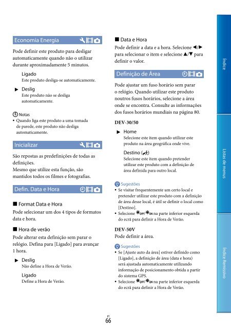 Sony DEV-50V - DEV-50V Guide pratique Portugais