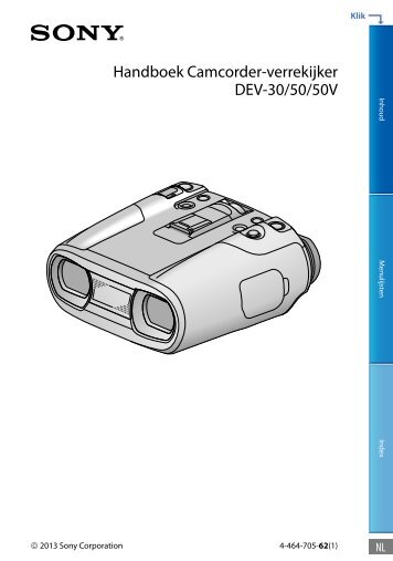 Sony DEV-50V - DEV-50V Guide pratique NÃ©erlandais