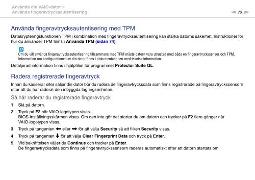 Sony VGN-SR4 - VGN-SR4 Mode d'emploi Su&eacute;dois